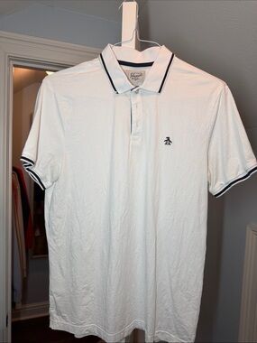 Original Penguin White Polo with Navy Trim